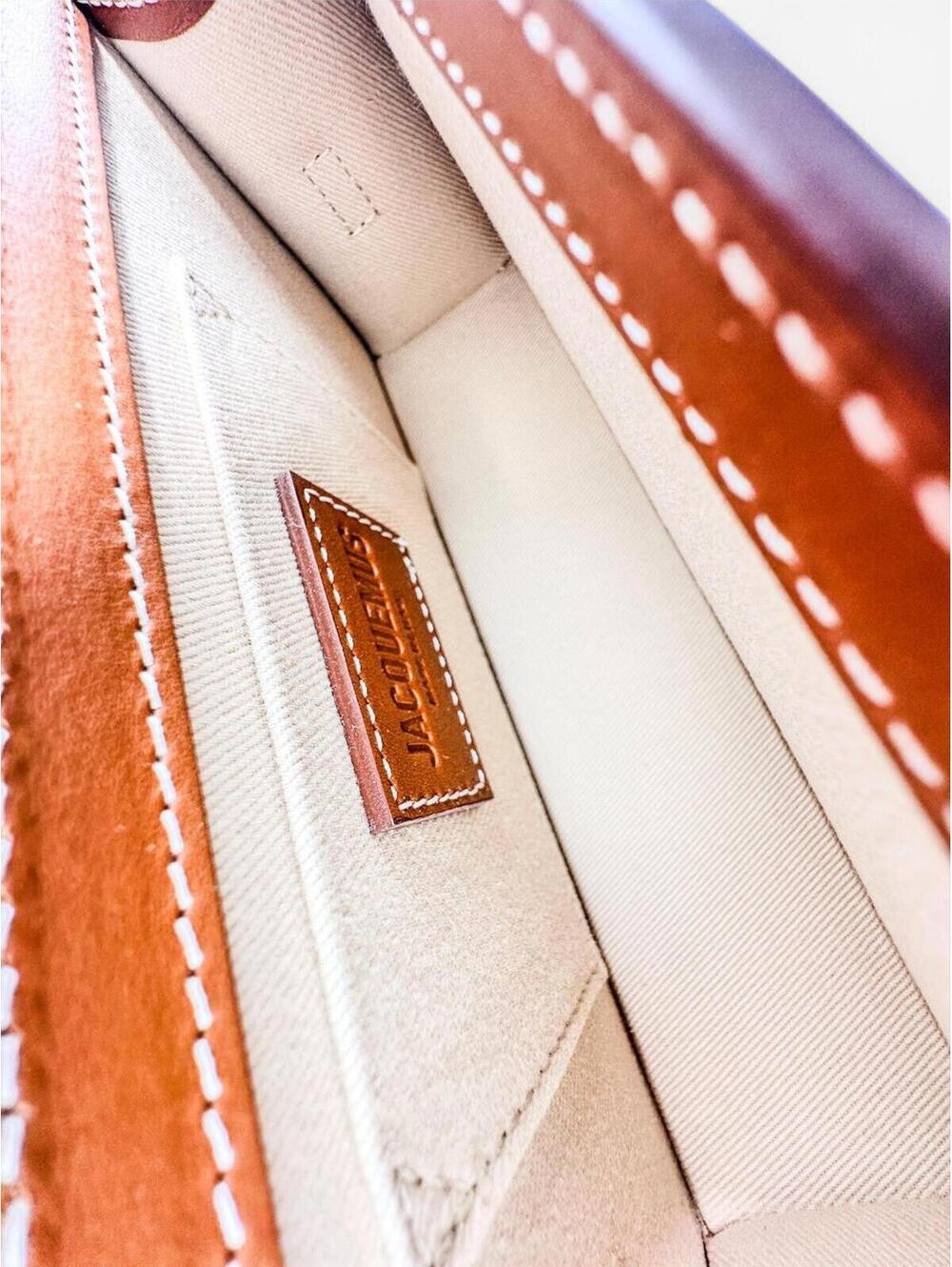 Jacquemus Le Chiquito Long Light Brown Calf Leather Top Handle Bag | New - Picture 8 of 9